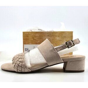 Bella Vita Women's Ellison Heeled Slingback Sandals Blush Suede Size 6 New